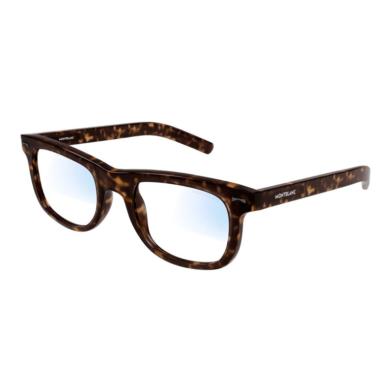 Montblanc Mens Transparent Lens Sunglasses In Havanna Brown