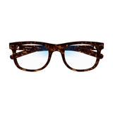 Montblanc Mens Transparent Lens Sunglasses In Havanna Brown