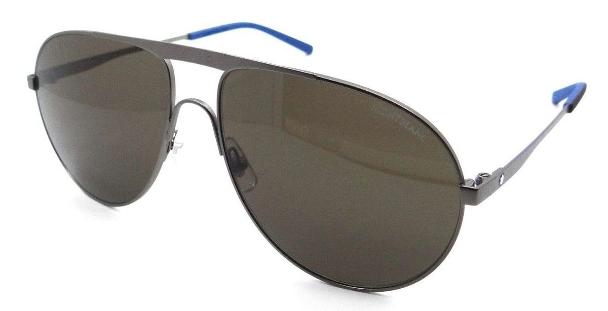 Mont Blanc Mens Pilot Sunglasses In Matte Grey