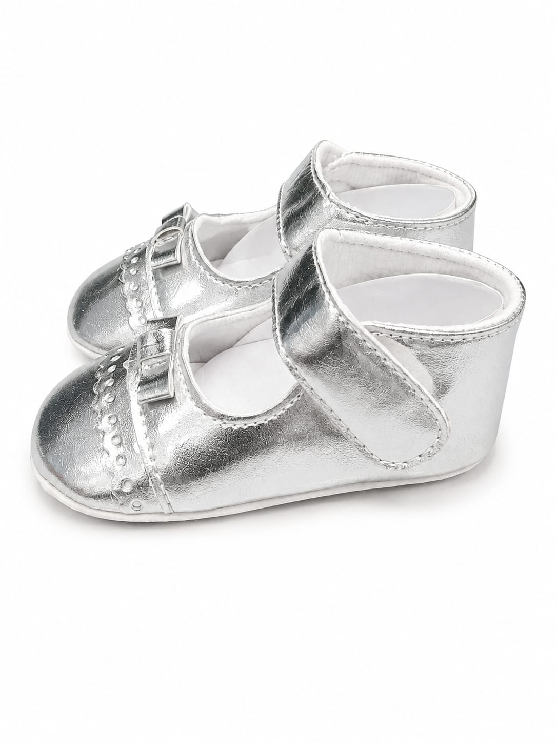 Mother's Choice Baby Girl Shoe In Silver