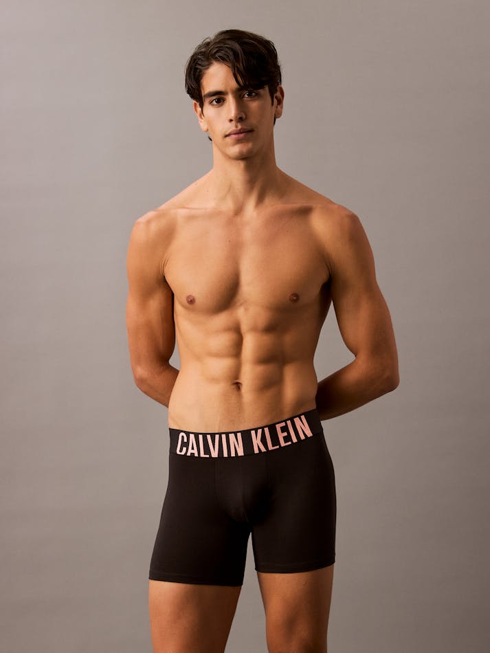 Calvin Klein Mens 3 Pack Boxers In Black