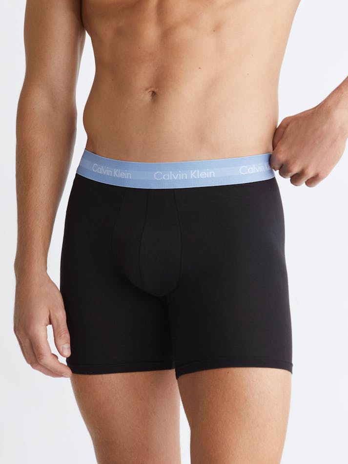 Calvin Klein Mens 5 Pack Brief Boxer Set In Black Multi