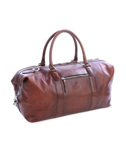 Polo Hudson Weekender Duffel Bag In Brown