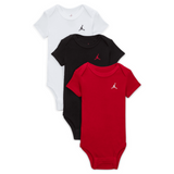 Nike Jordan Unisex Kids Everyday Essential 3 Pack Bodysuit In Red/Black/White