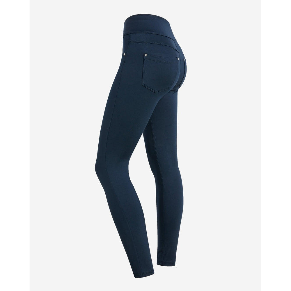Freddy Womens Now1 High Waist Cropped Skinny Pants In Navy