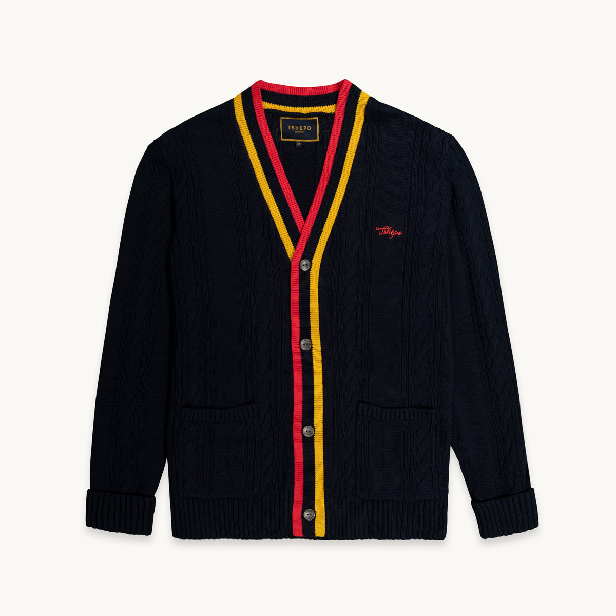 Tshepo Jeans Unisex Knitted Cardigan In Navy