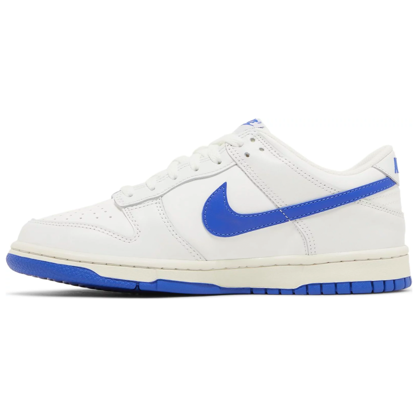 Nike Mens Dunk Low (GS) Sneakers In Summit White/Hyper Royal