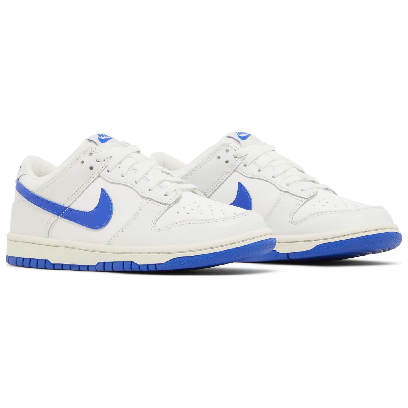 Nike Mens Dunk Low (GS) Sneakers In Summit White/Hyper Royal