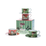 Olivia Princess 4 Cup & Saucer Set