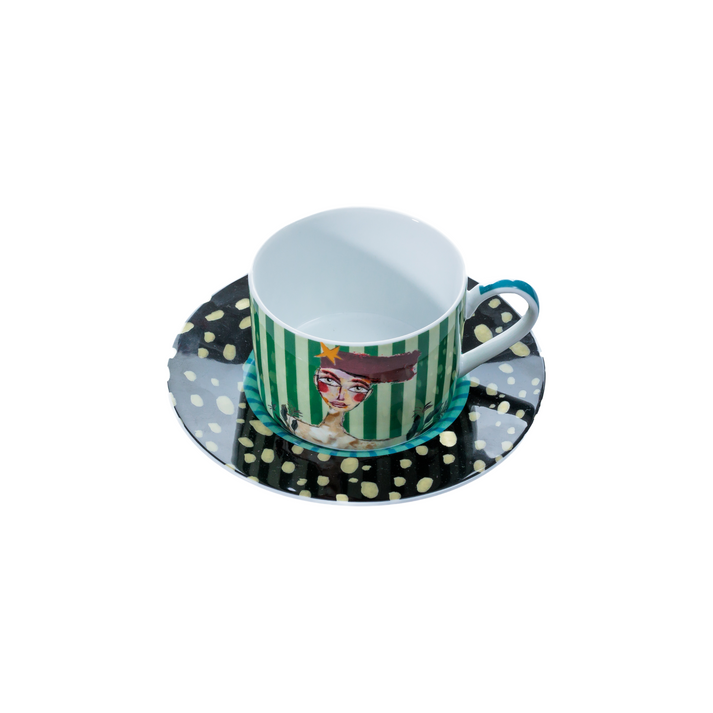 Olivia Princess 4 Cup & Saucer Set