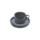 Omada Stonehues Cup & Saucer In Grey