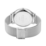Obaku Mens White Dial Stainless Steel Mesh Watch In Silver