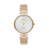 Obaku Ladies Dress Stainless Steel Rose Gold Mesh Strap