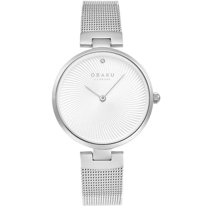 Obaku Ladies Dress Ss Mesh Diamonds