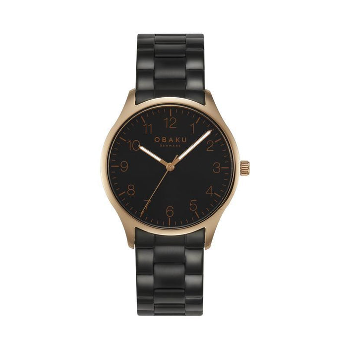 Obaku Mens Falke Ink Watch In Black