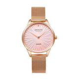 Obaku Womens Smykke Peony Watch In Rose Gold/Pink Dial