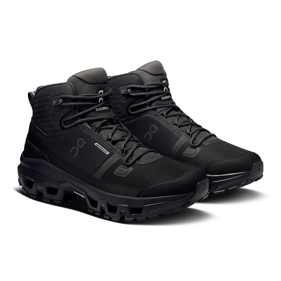 On Cloud Mens Cloudrock Mid Shoes In Black