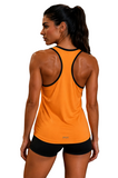 Freddy Womens Tank Top Vest In Orange/Black