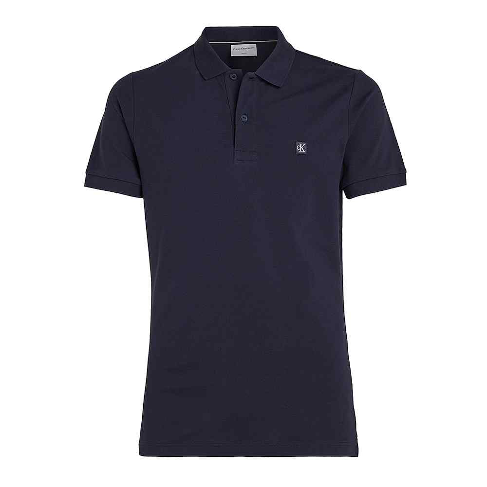 Calvin Kleinj325269 Ck Embro Badge Slim Polo  Navy