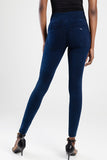 Sissy Boy Womens High Rise Exposed Buttons Jeggings In Dark Vintage