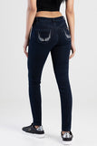 Sissy Boy Womens Arlo Mid-Waist Skinny Jeans In Blue Black