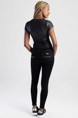 Sissyboy Ladies Avery Mid-Waist Skinny Jeans In Black