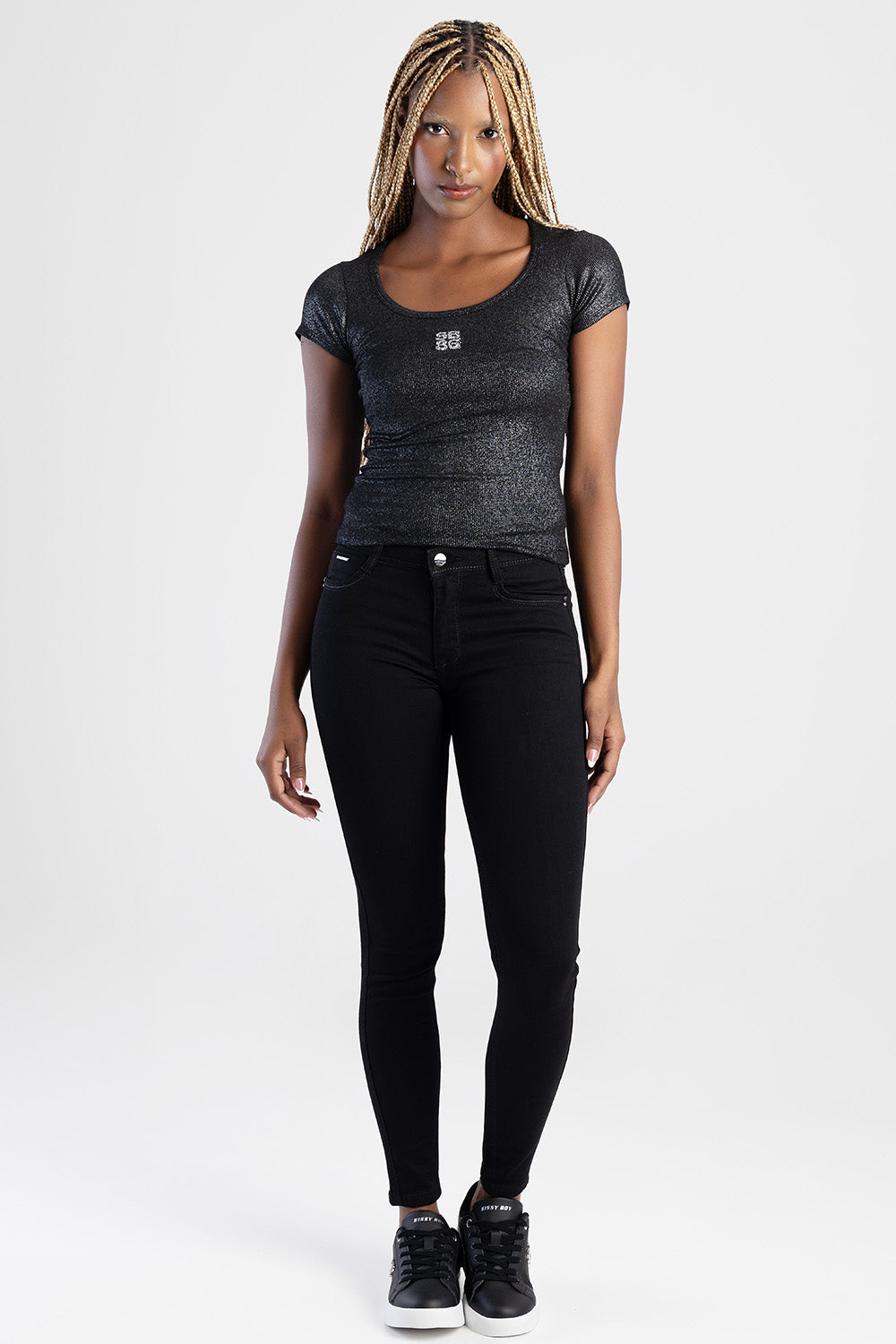 Sissyboy Ladies Avery Mid-Waist Skinny Jeans In Black