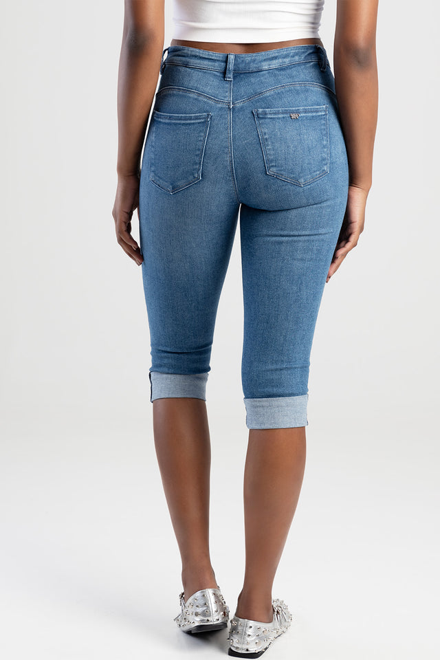 Sissy Boy Womens Mara Capri Jeans In Light Vintage