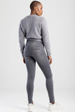 Sissy boy Womens Lily Mid Waist Straight Leg Jeans In Grey