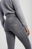 Sissy boy Womens Lily Mid Waist Straight Leg Jeans In Grey