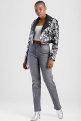 Sissyboy Womens Ruby Mid-Waist Straight Leg Jeans In Grey