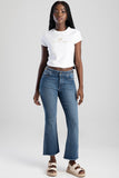 Sissy Boy Ladies Mid Waist Flare Jeans In Indigo