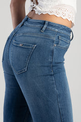 Sissy boy Womens rebecca Mid-Waist Bootleg Jeans In Medium Vintage