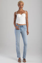 Sissy boy Womens Southern Bumbooster Bootleg Jeans In Light Vintage