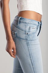Sissy boy Womens Southern Bumbooster Bootleg Jeans In Light Vintage