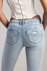 Sissy boy Womens Southern Bumbooster Bootleg Jeans In Light Vintage