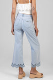 Sissy Boy Alexus Cropped Wide Leg Jeans In Light Vintage