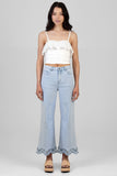 Sissy Boy Alexus Cropped Wide Leg Jeans In Light Vintage