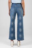 Sissy Boy Belen Wide Leg Mid Waist Wide Leg Jeans In Medium Vintage