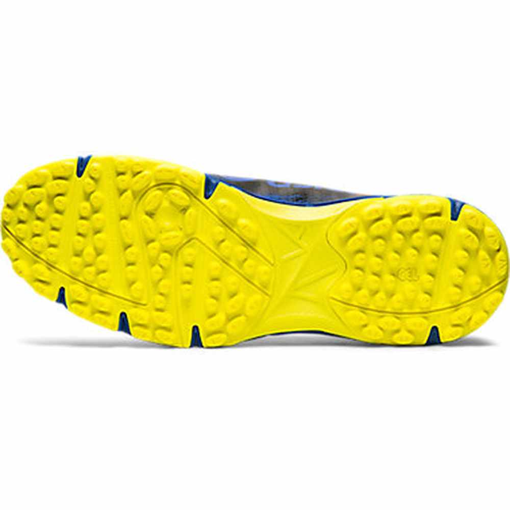 Asics Mens Gel Hockey Typhoon 3 Sneakers In Blue/Yellow/Black