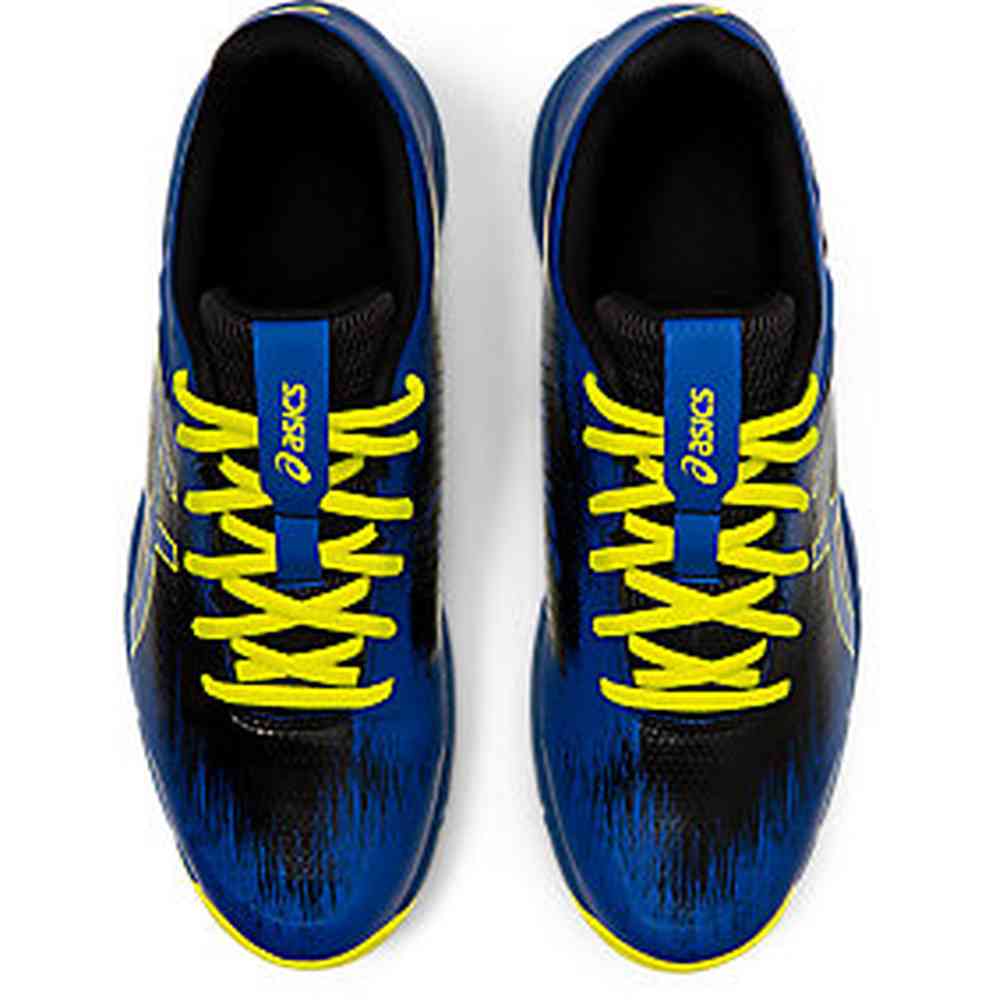 Asics Mens Gel Hockey Typhoon 3 Sneakers In Blue/Yellow/Black