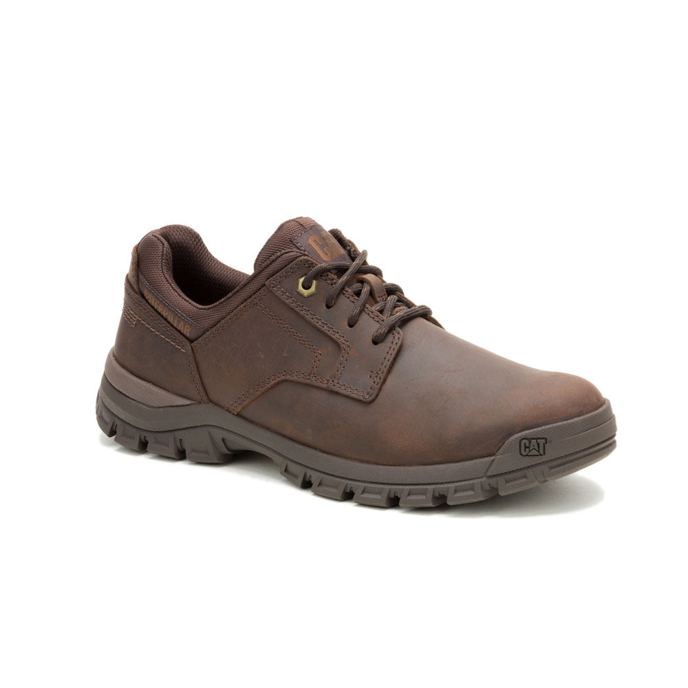 Caterpillar Mens Threshold Lace Low Shoes In Dark Brown