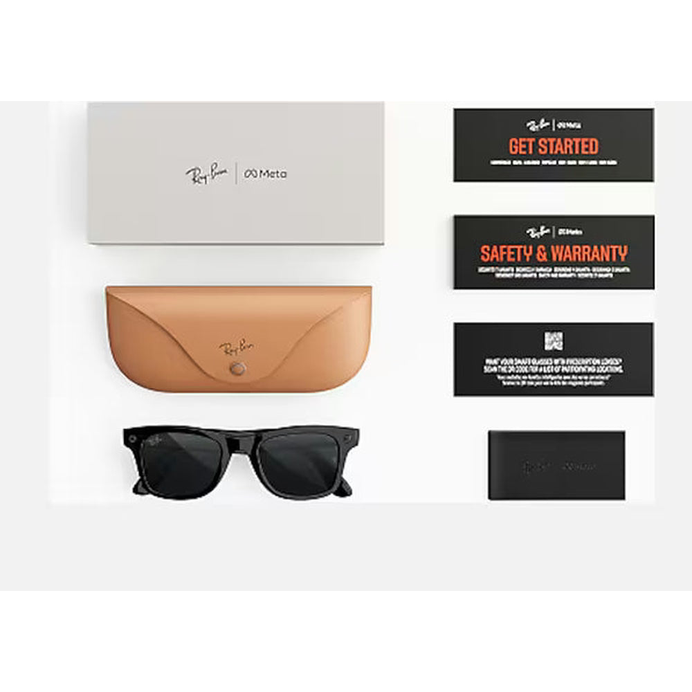 Ray-Ban Meta Wayfarer Smart Glasses – Transitions Gen S Grey, Shiny Black (Pre Order)