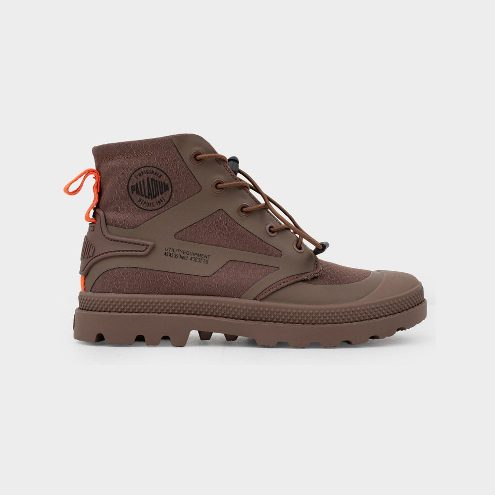 Palladium Boys Nylon Pampa Shoes In Brown