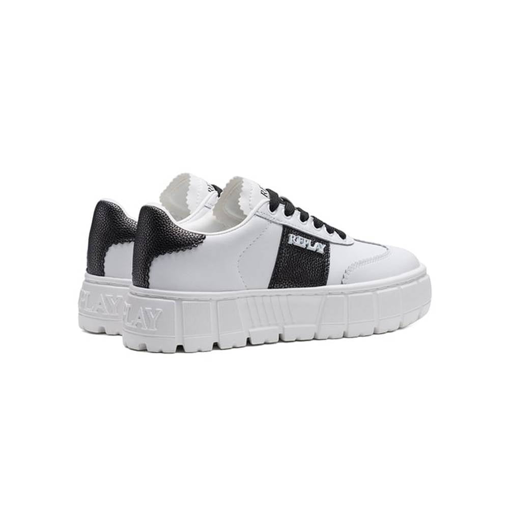 Replay Womens Paulette Shoes In White & Black