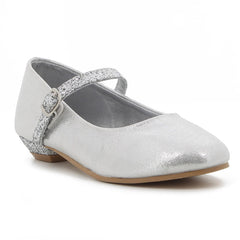 Pierre Cardin Girls Evie Glitter Low Heels In Silver