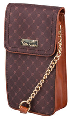 Pierre Cardin Guliana Core  Mobile Sling Bag In Brown
