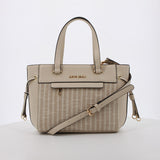 Pierre Cardin Maxine Textured Satchel Bag In Cream