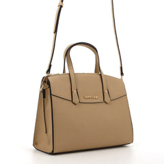 Pierre Cardin Vivian Structured Satchel Beige - One Size