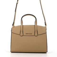 Pierre Cardin Vivian Structured Satchel Beige - One Size